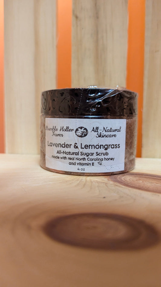 All-Natural Lavender and Lemongrass Sugar Scrub