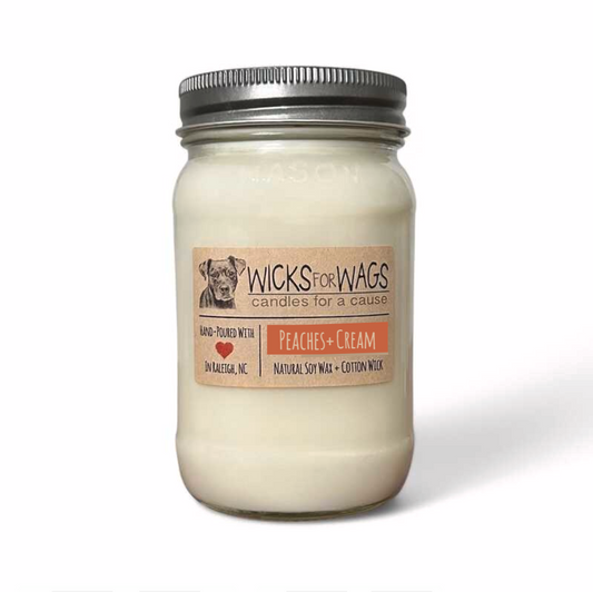 Peaches + Cream | Large Mason Jar