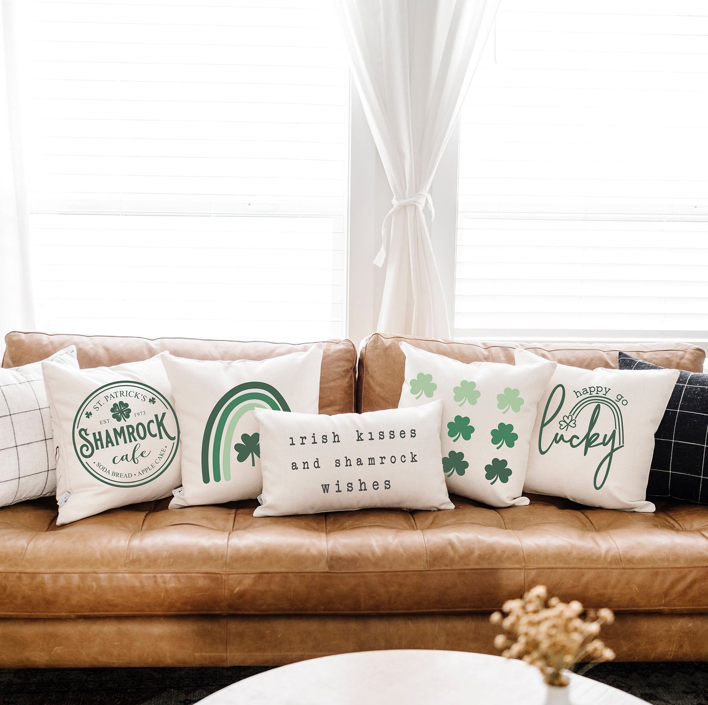 Happy Go Lucky- 18x18 inch St Patrick's Day Pillow Cover