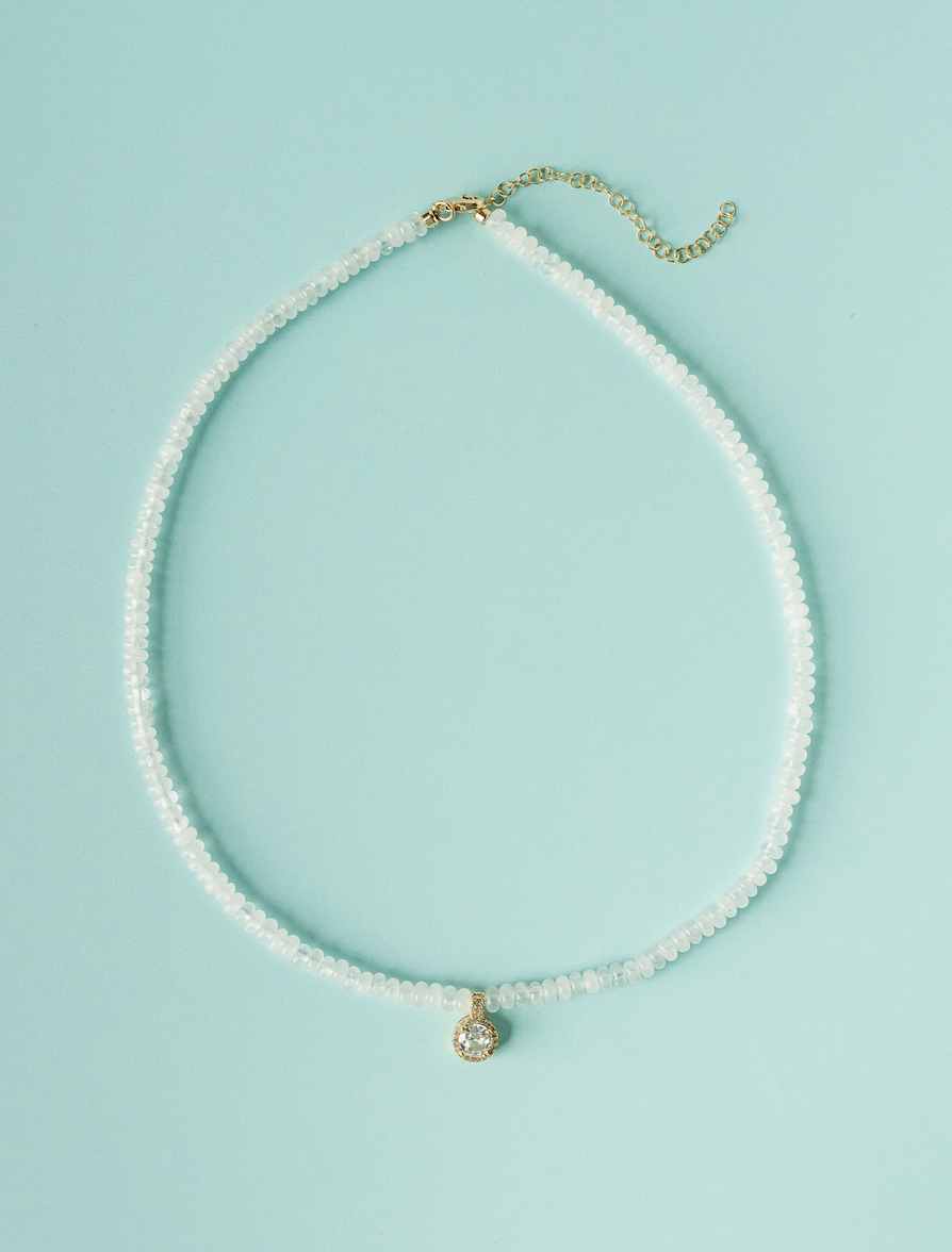 Simply White Beaded Necklace