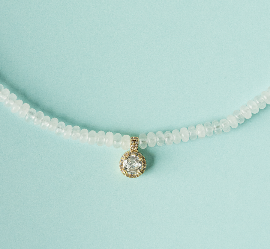 Simply White Beaded Necklace