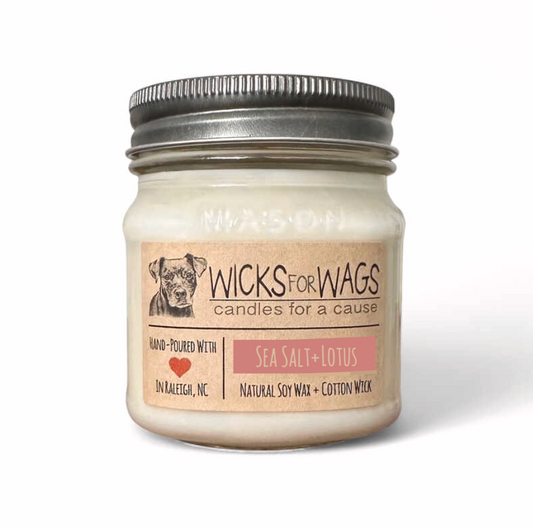 Sea Salt + Lotus | 8oz Mason Jar