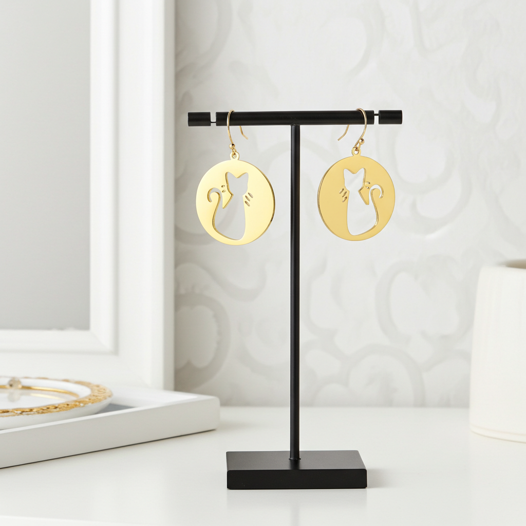 Shadow Cat Earrings