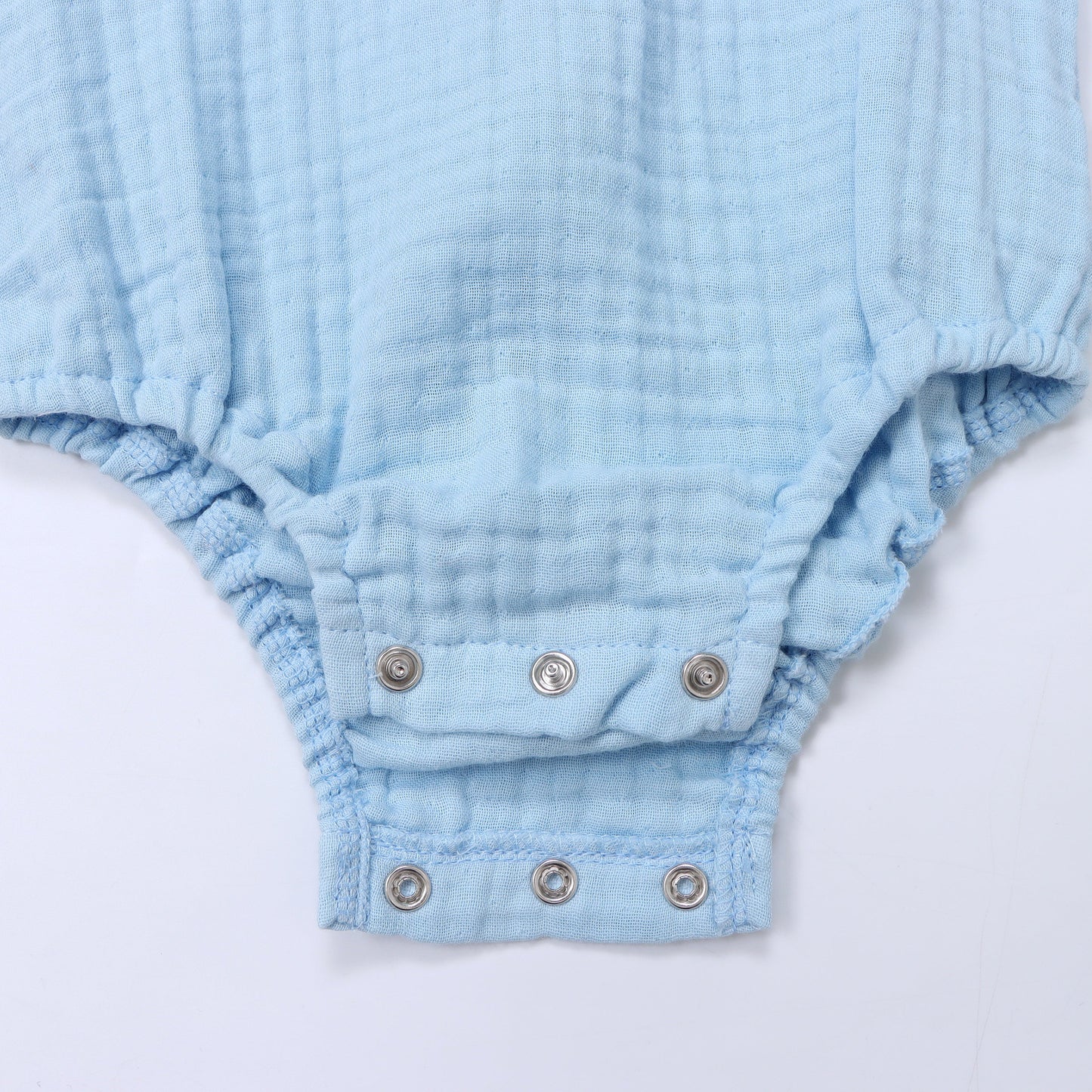 HeyPeacock Baby Romper, 100% Muslin Cotton, Boy (Blue)