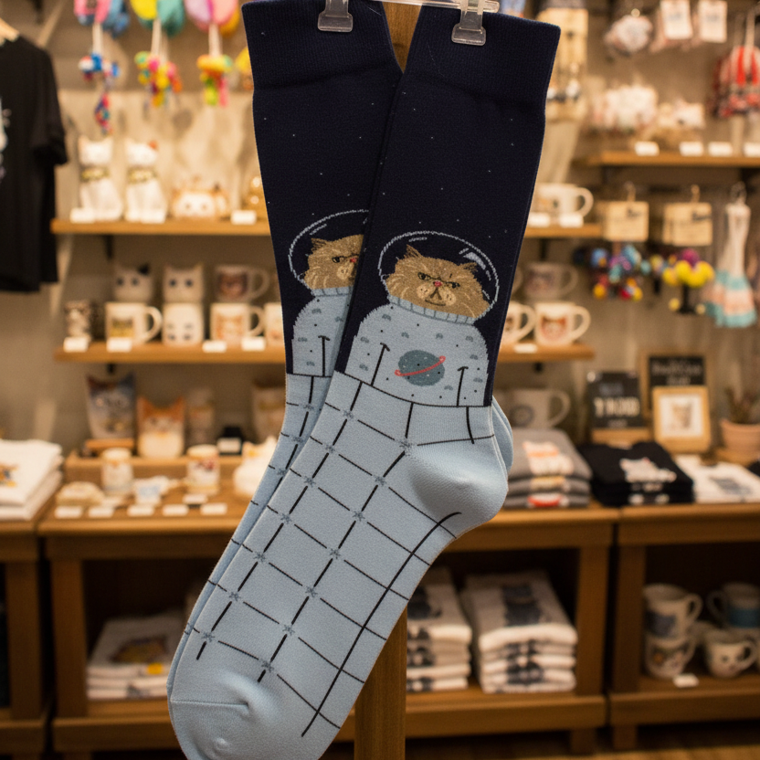 Space Cat | Unisex Crew Socks