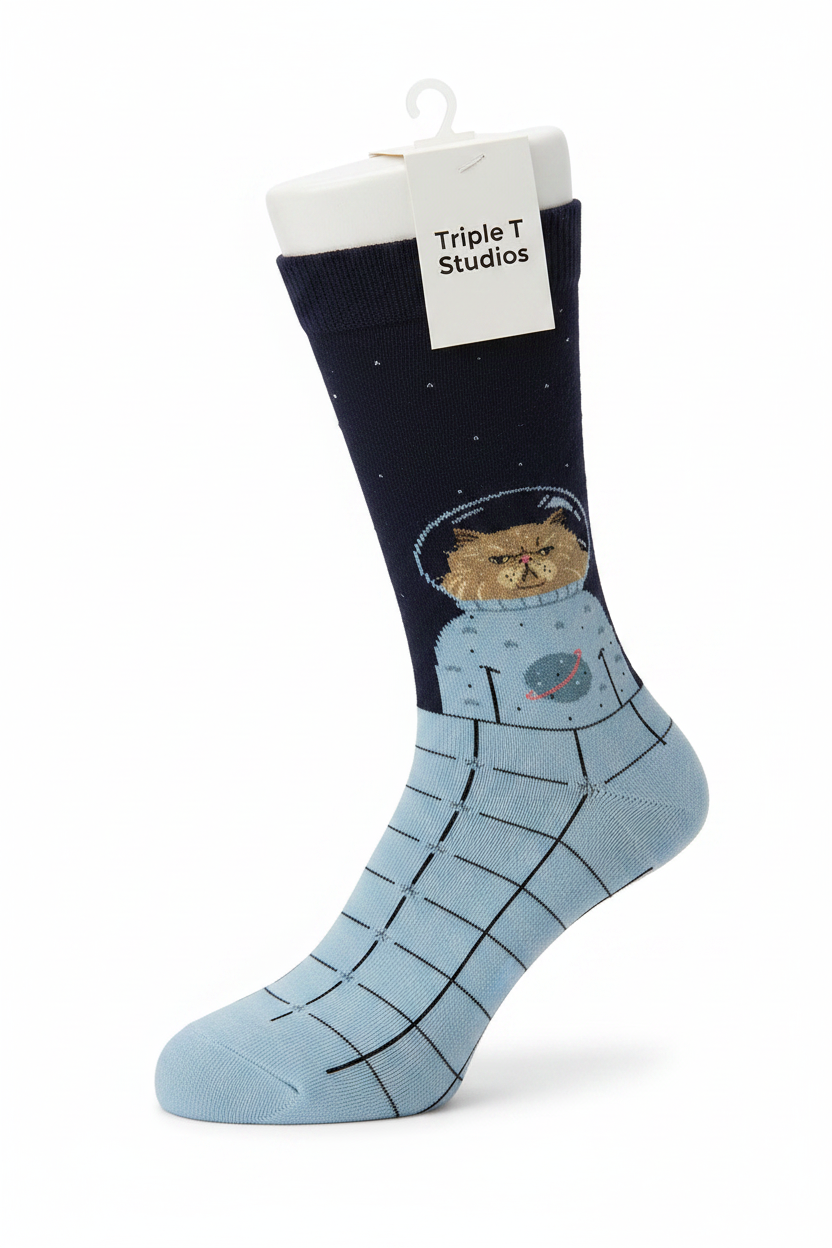 Space Cat | Unisex Crew Socks