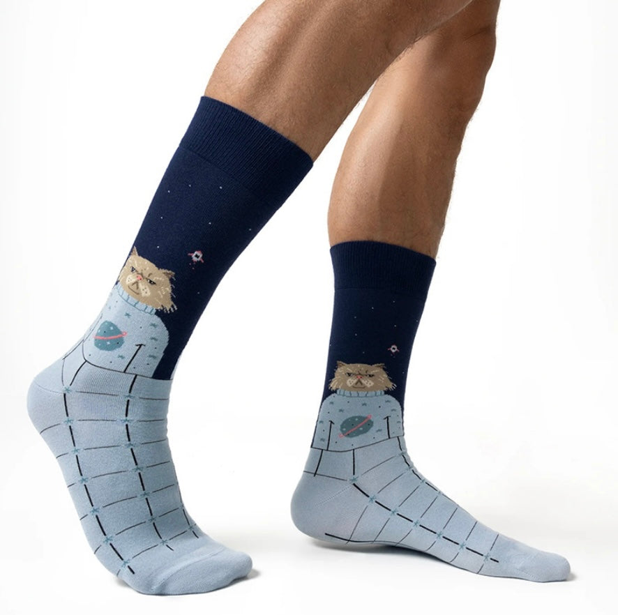Space Cat | Unisex Crew Socks