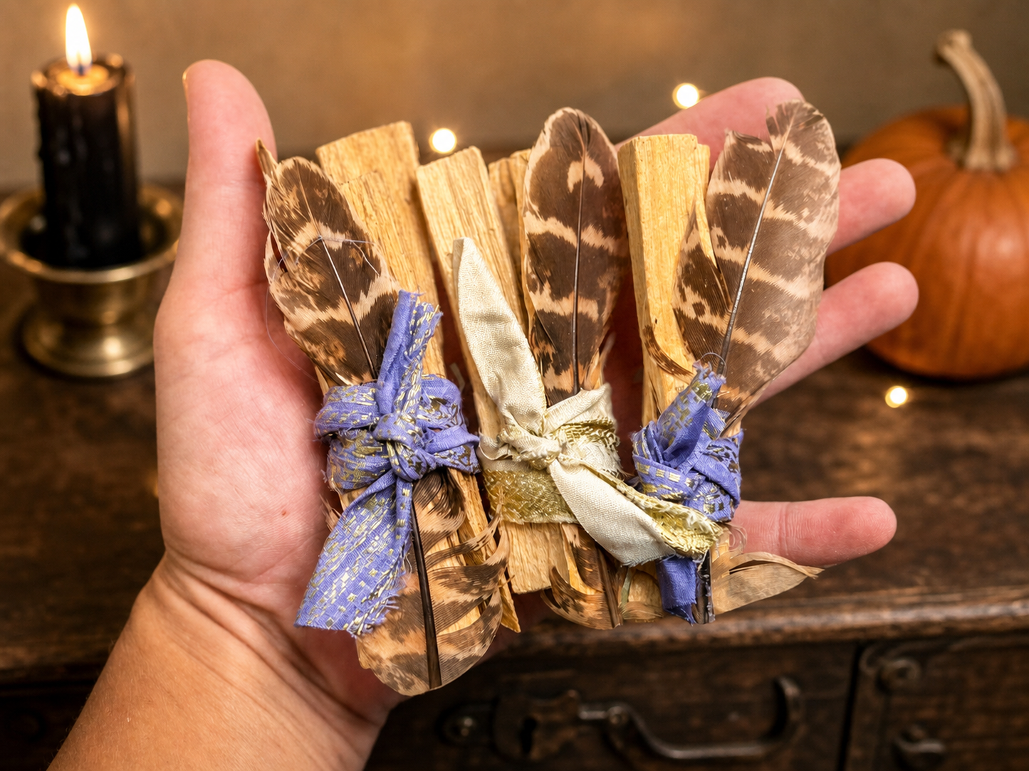 Sustainable Palo Santo Smudge Stick Gift Set, Metaphysical Stocking Stuffers