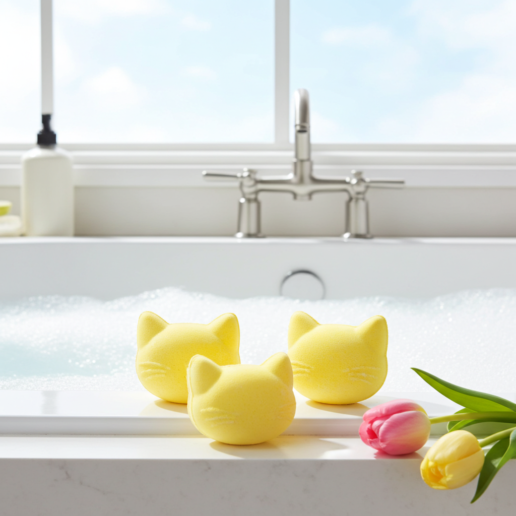 Cat Head and Cat Paw | Bath Bomb Set