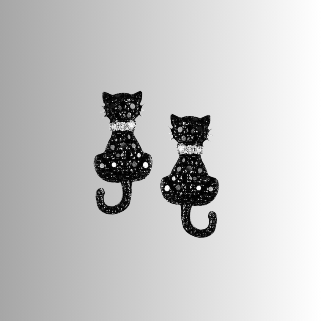 Black Cat Earrings