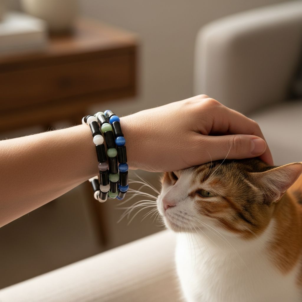 Cats Eye Glass Bead Bracelet