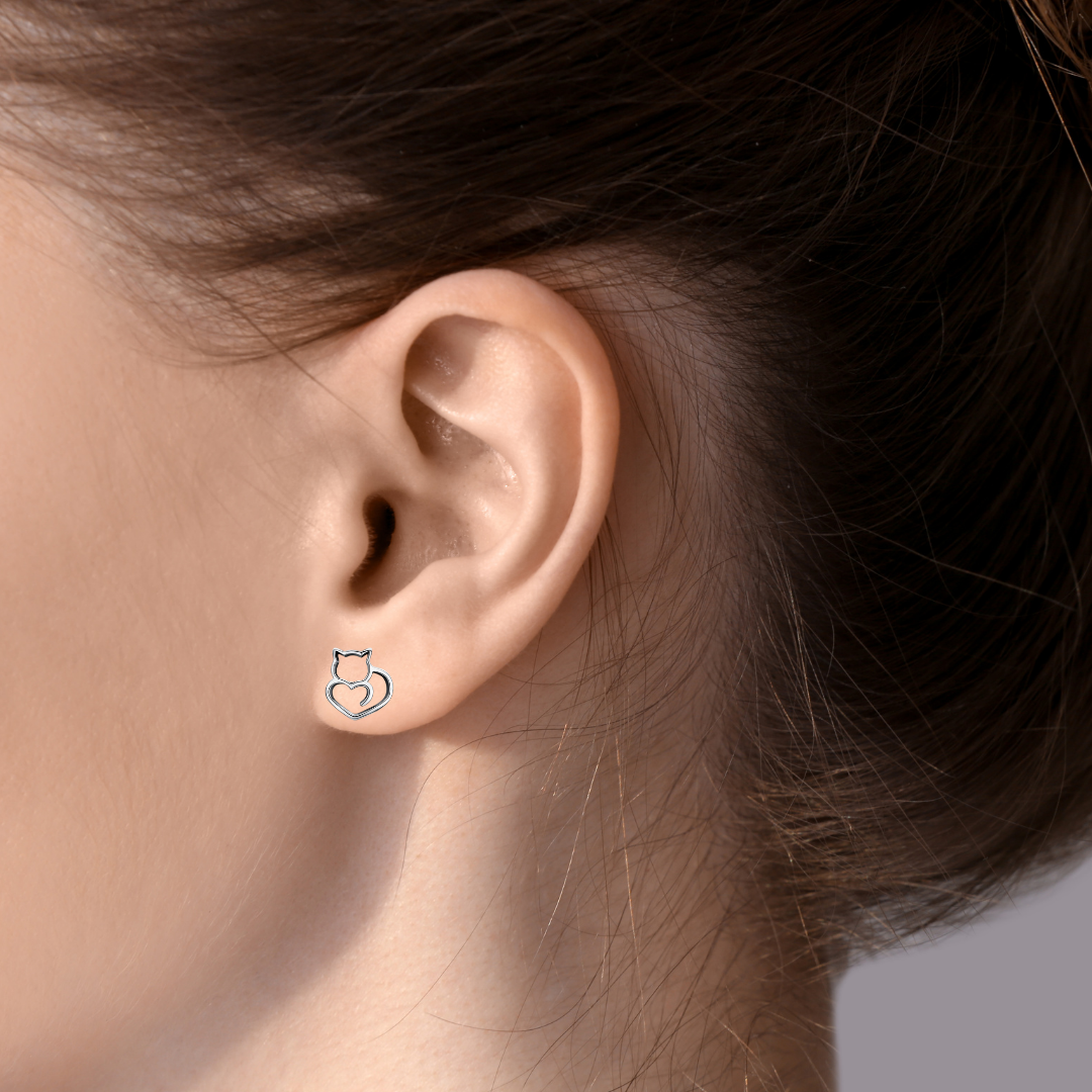 Shiny Happy Cat Earrings
