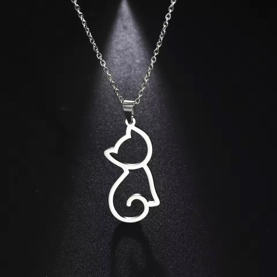 Cat Necklace | Stainless Steel