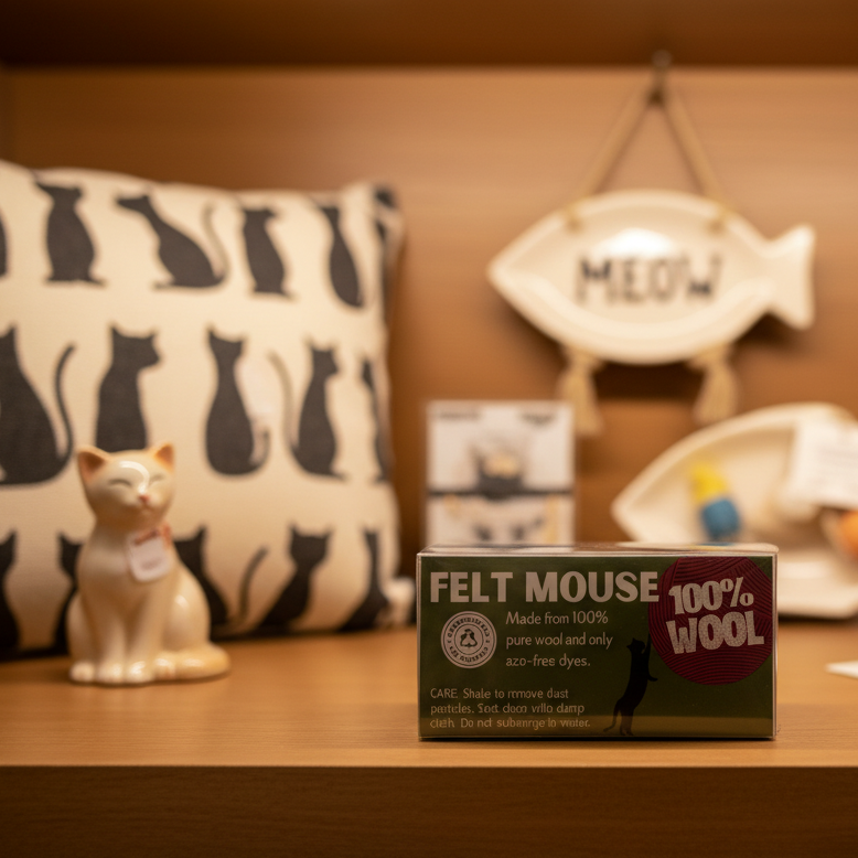 Mouse Cat Toy | Eco-Friendly Wool Felt