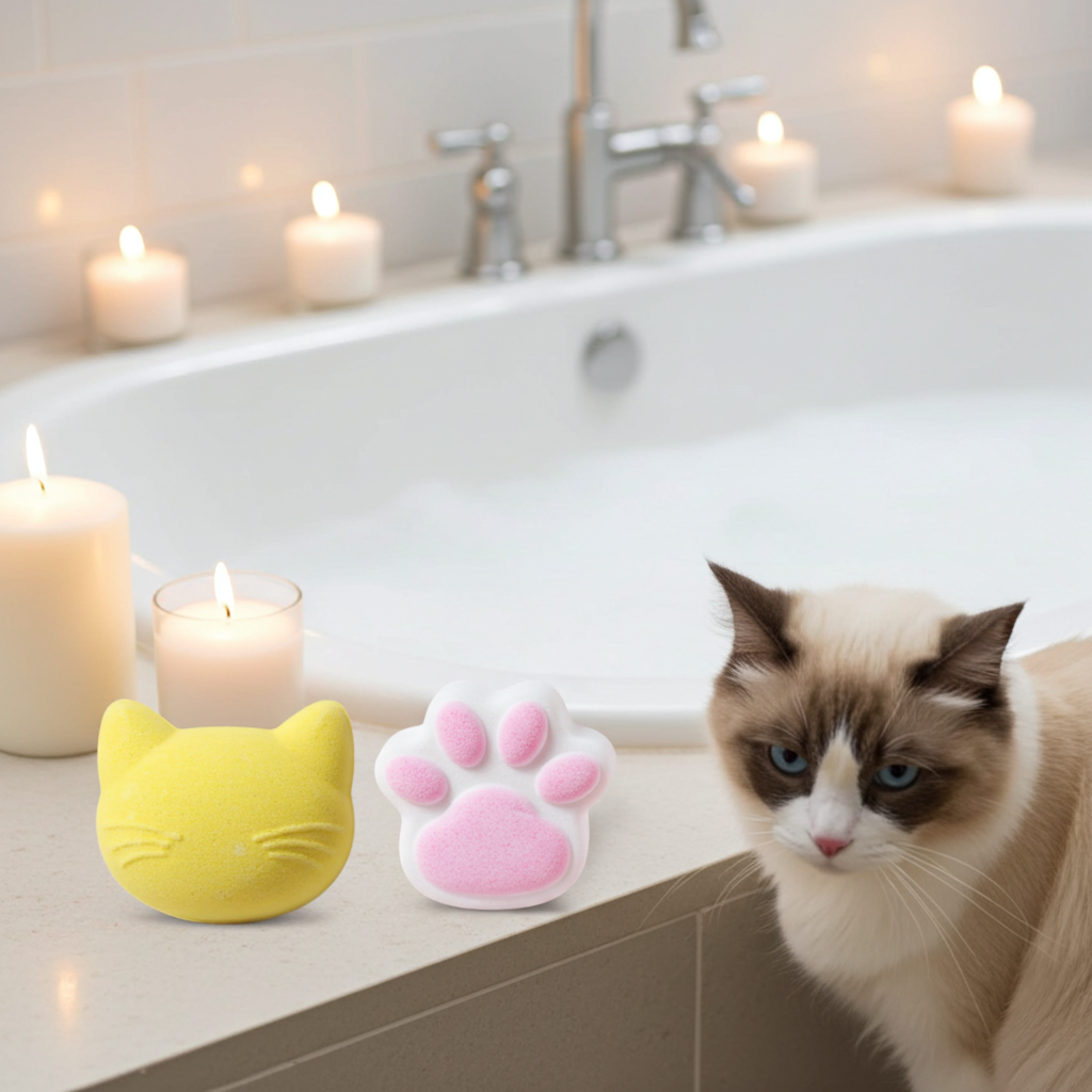 Cat Head and Cat Paw | Bath Bomb Set