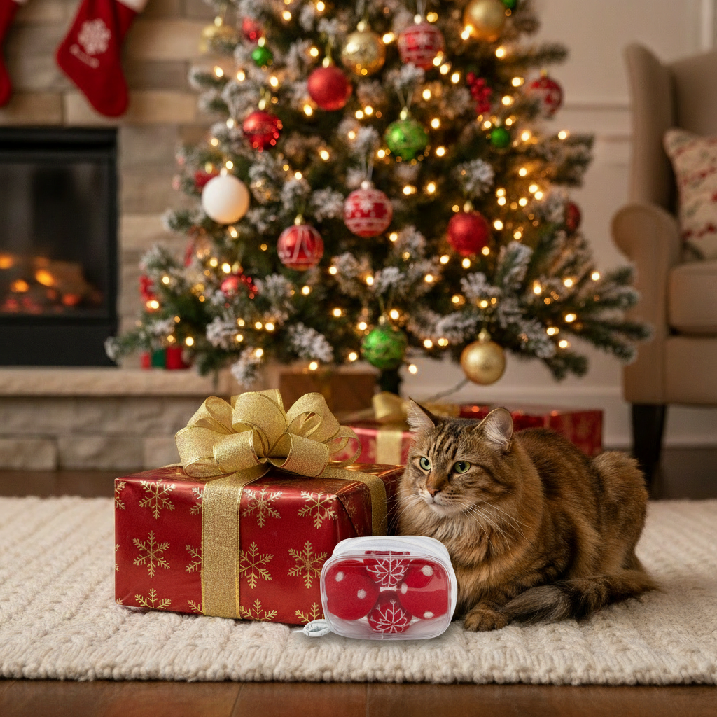Felt Ball Cat Toys | Christmas Gift Cat Toys-Set of 4