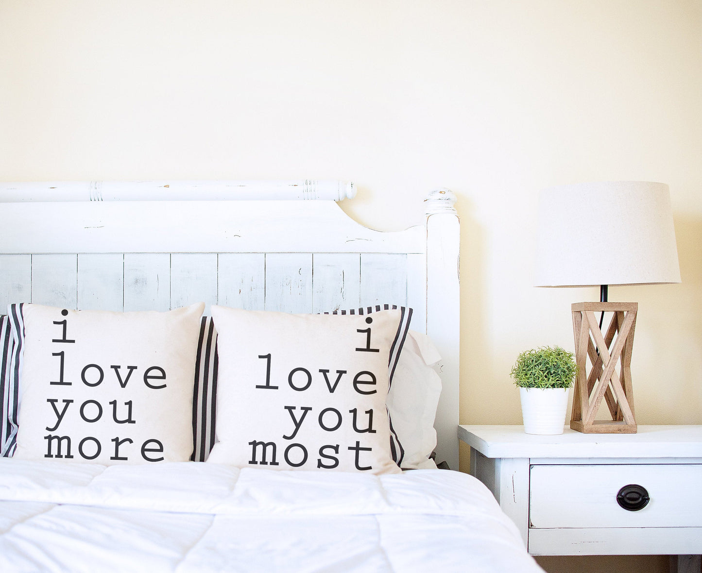 I Love You More Pillow Cover 18x18 inch