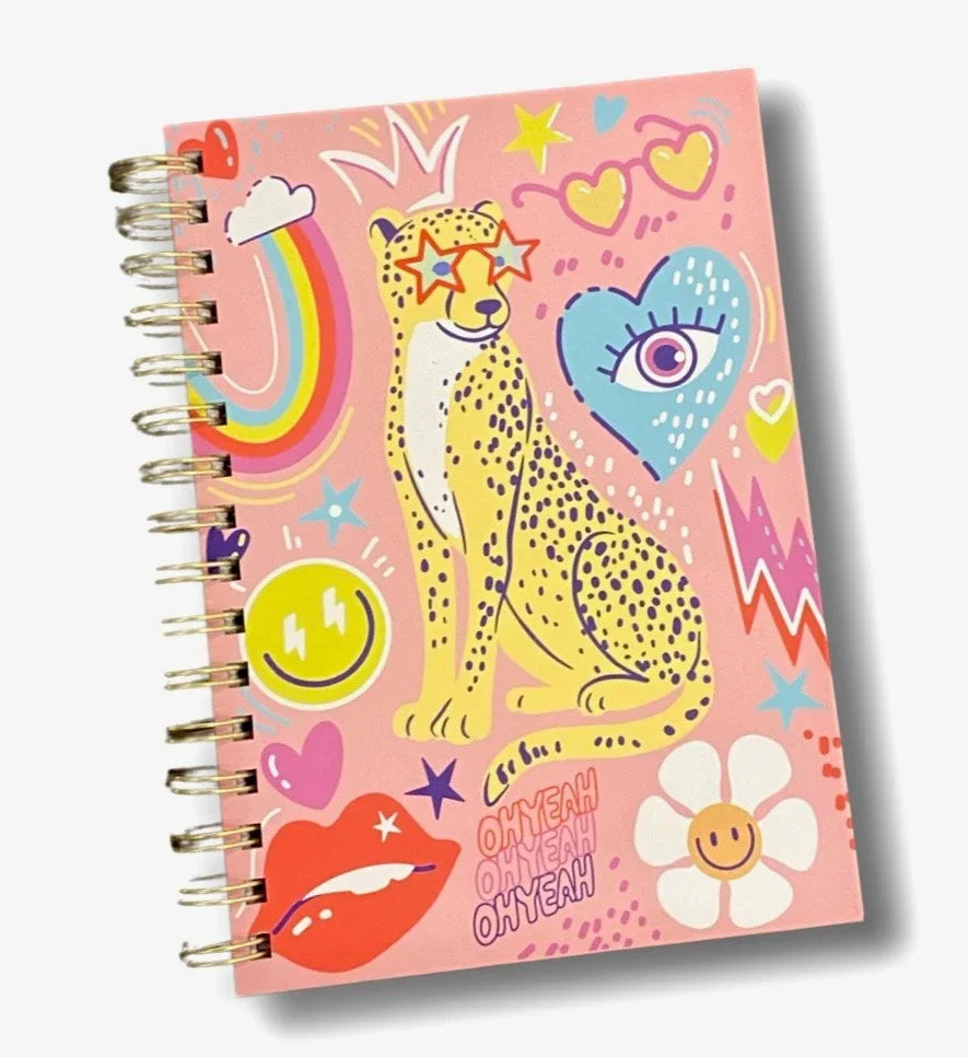 HeyPeacock PREPPY Spiral Notebooks for Kids, TEENS, Hard Bound Spiral Journal Diary, Notepad with 160 Lined Pages, A5 (5.82" x 8.26")