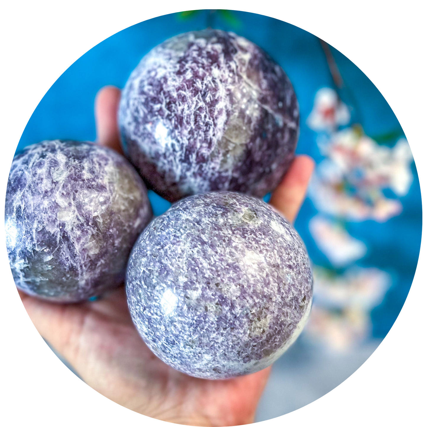 Lepidolite Balls, Lepidolite Sphere, Ethically Sourced Crystals