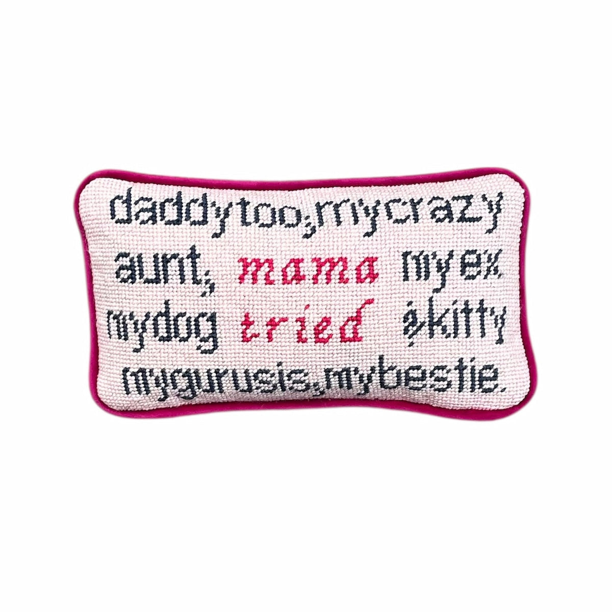 needlepoint MAMA TRIED