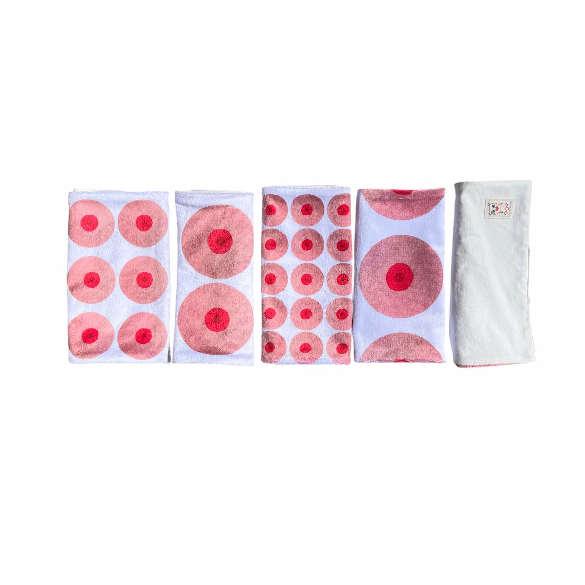 the GIRLS booby baby burp cloth