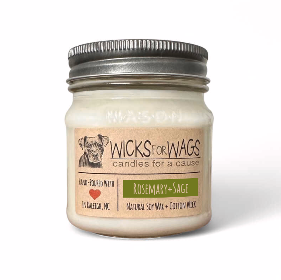 Rosemary + Sage | 8oz Mason Jar