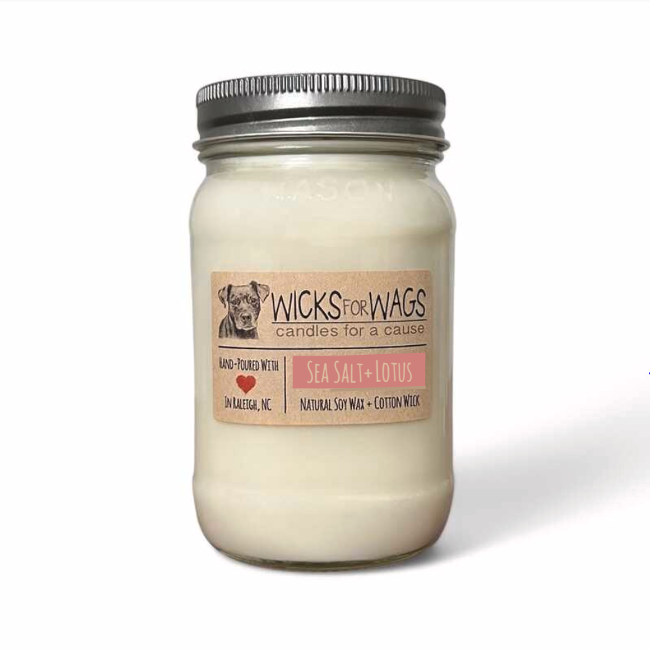 Sea Salt + Lotus | Large Mason Jar