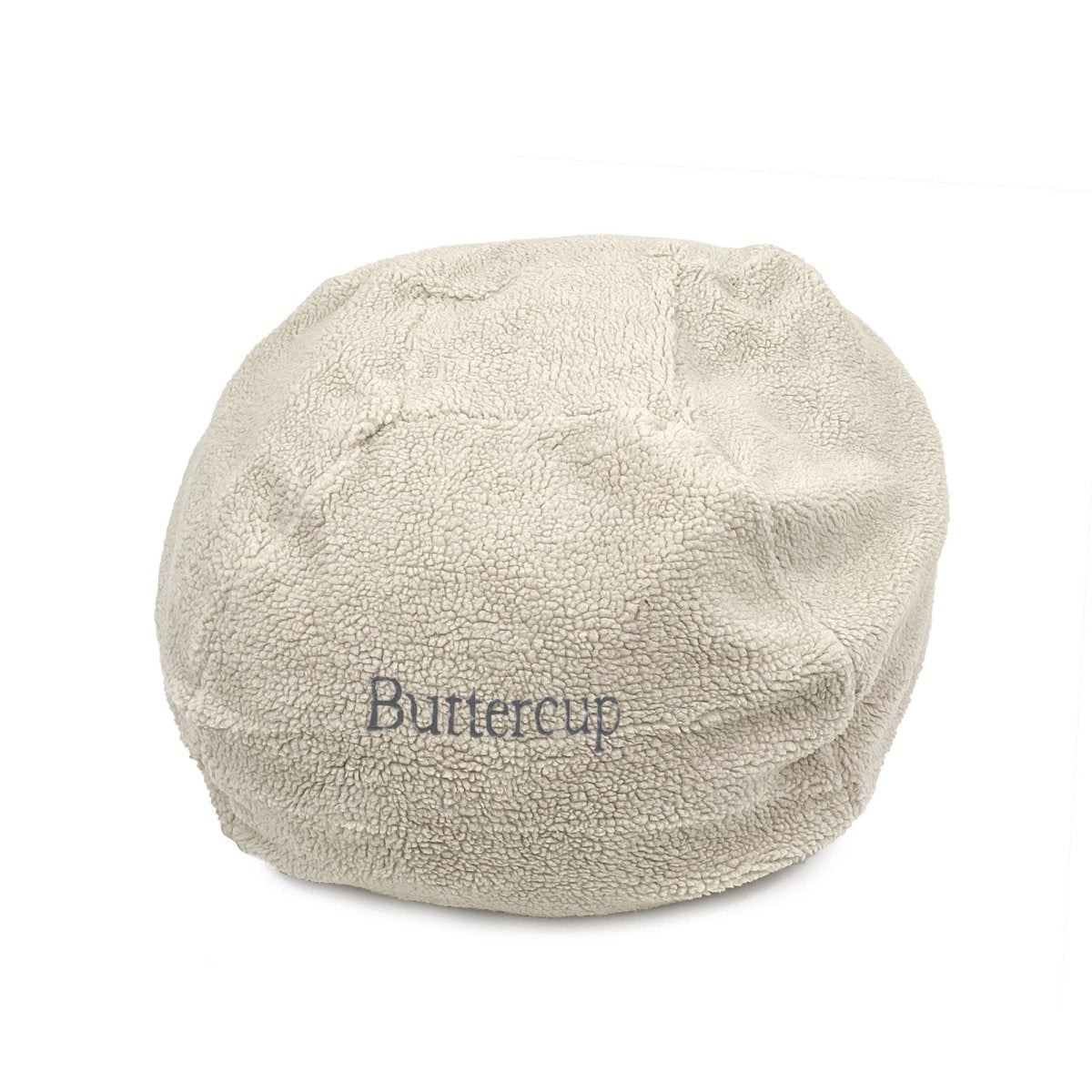 Sherpa Puff Ball Bean Bag Pet Bed