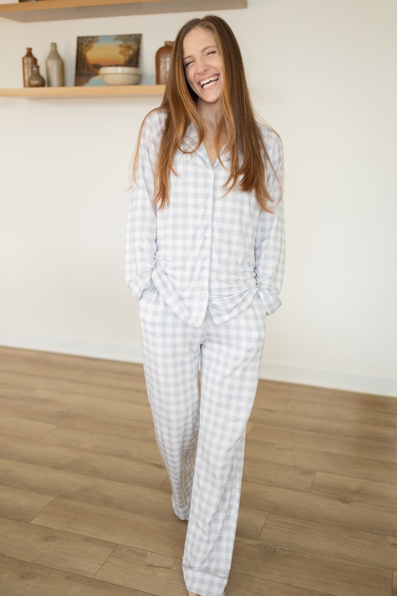Sullivan's Gingham Unisex Adult Button Down Set