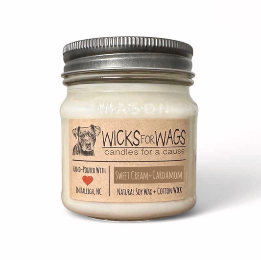 Sweet Cream + Cardamon | 8oz Mason Jar