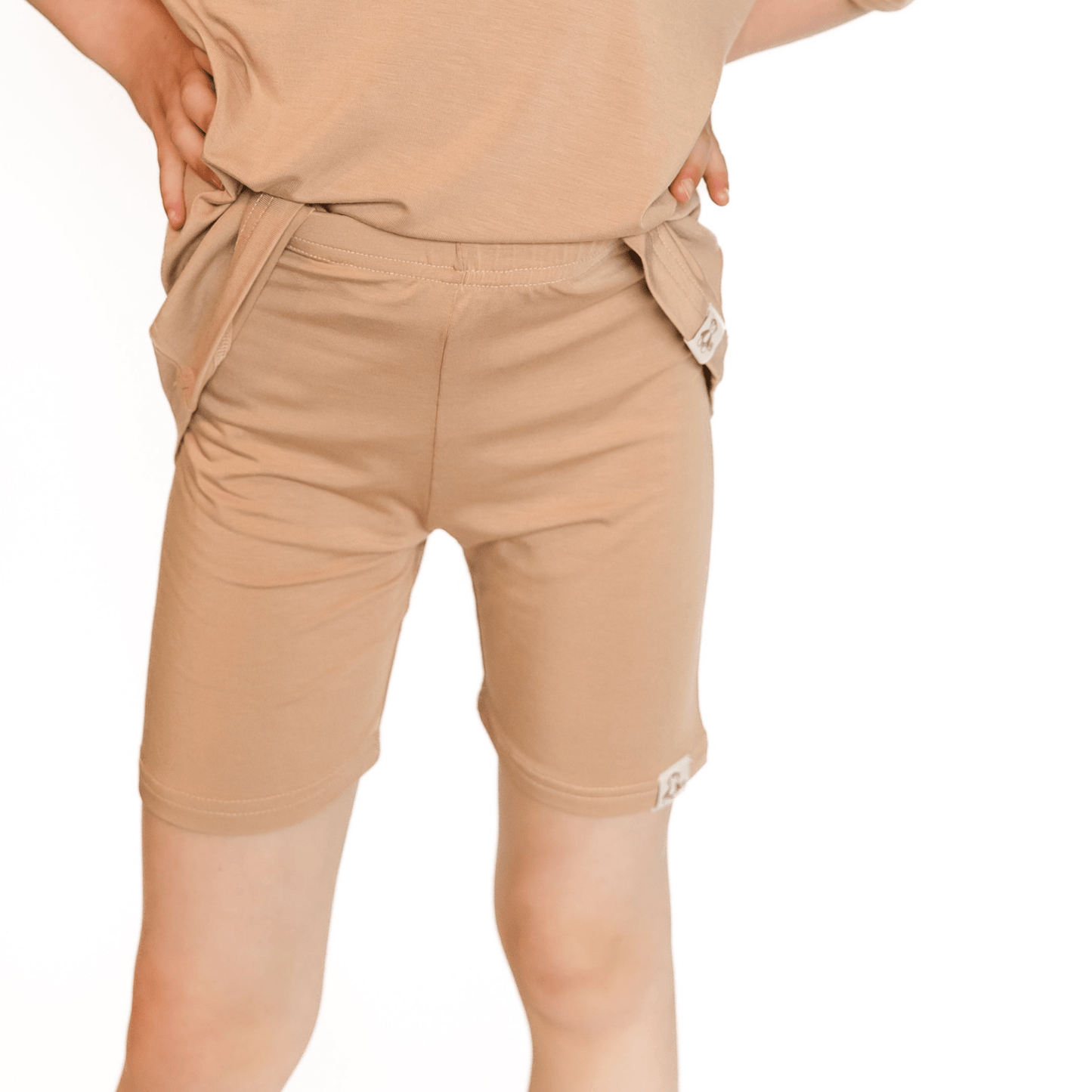 Tan Toddler Biker Shorts