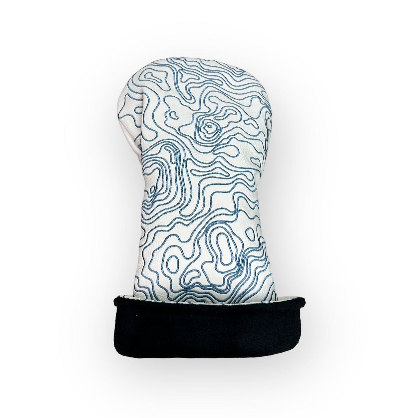 Topographic Edition - Pure White / Embroidered Carolina Blue