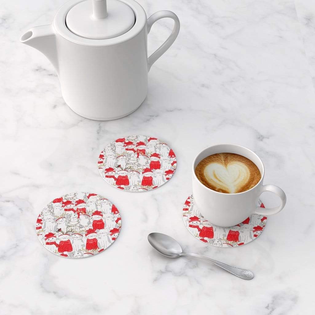 Seasonal Holiday Cat Coasters