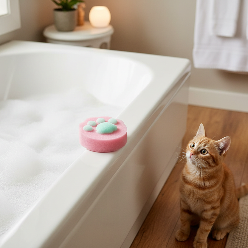 Cat Paw Shaped Bath Sponge