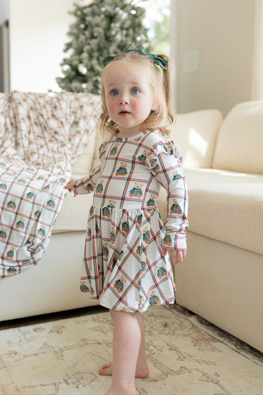 Vintage Teddy Bodysuit Twirl Dress