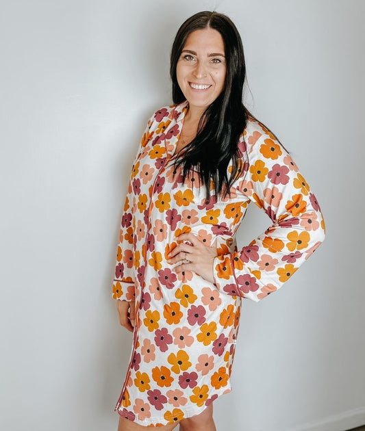 XL Blossom Women's Button Up Dress