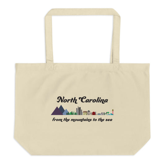 Large organic tote bag - North Carolina